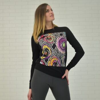 POP ART cashmere-silk crewneck
