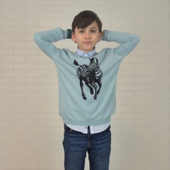 ZEBRA Cashmere-Silk Printed Sweater